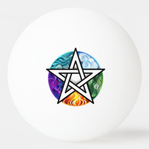 Pelota De Ping Pong Pentagrama de Wiccan