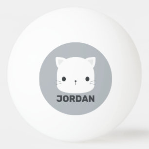 Pelota De Ping Pong Pequeño gato con nombre personalizado