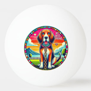 Pelota De Ping Pong Perro animado lindo