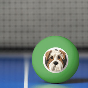Pelota De Ping Pong Perro Biewer Terrier Inspirado en 3D