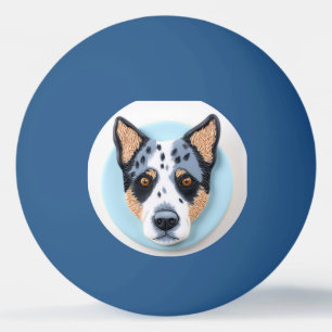 Pelota De Ping Pong Perro Blue Heeler Inspirado en 3D