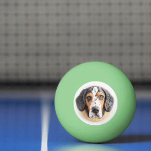 Pelota De Ping Pong Perro Bluetick Coonhound Inspirado en 3D