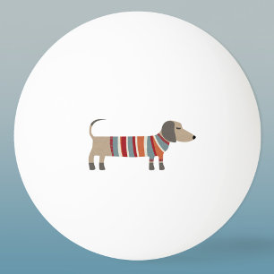 Pelota De Ping Pong Perro Dachshund Sausage