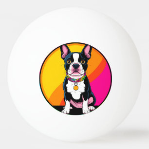 Pelota De Ping Pong Perro de dibujos animados adorable