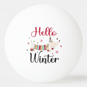 Pelota De Ping Pong Perro de patinaje sobre hielo