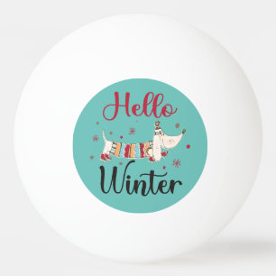 Pelota De Ping Pong Perro de patinaje sobre hielo