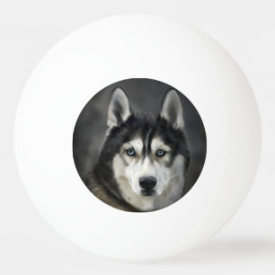 Pelota De Ping Pong Perro Husky Perro Grande Animal Mascota