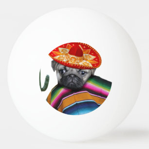 Pelota De Ping Pong Perro mexicano del barro amasado