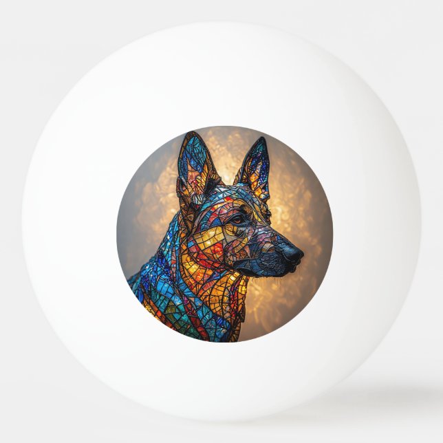 Pelota De Ping Pong Perro pastor alemán (Anverso)