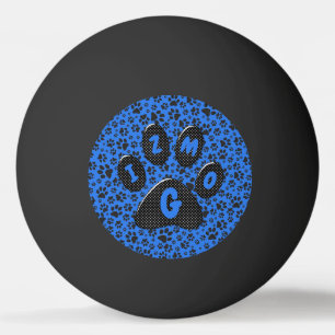 Pelota De Ping Pong Perro Paws Black & White Polka Dot (Punto de polka