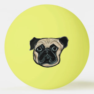 PELOTA DE PING PONG PERRO PUG 