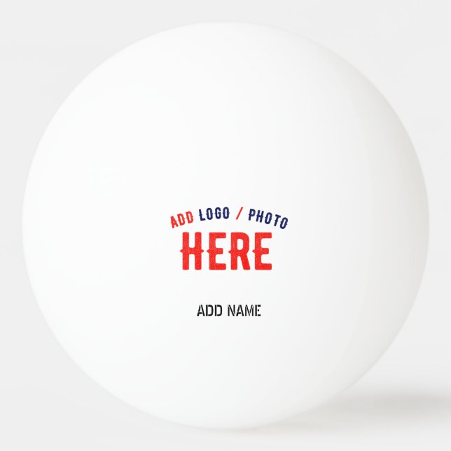 PELOTA DE PING PONG PERSONALIZABLE MODERNO ESTILO BLANCO VERIFICADO MA (Anverso)