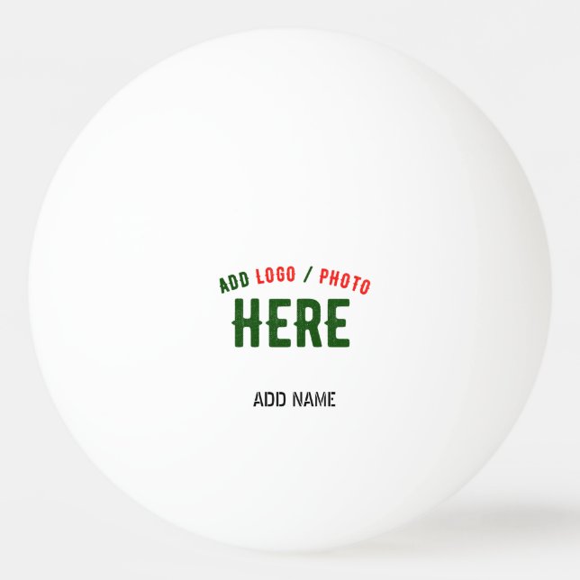 PELOTA DE PING PONG PERSONALIZABLE MODERNO ESTILO BLANCO VERIFICADO MA (Anverso)
