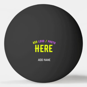 PELOTA DE PING PONG PERSONALIZABLE MODERNO ESTILO NEGRO VERIFICADO MAR