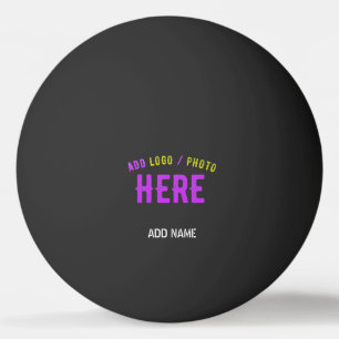 PELOTA DE PING PONG PERSONALIZABLE MODERNO ESTILO NEGRO VERIFICADO MAR