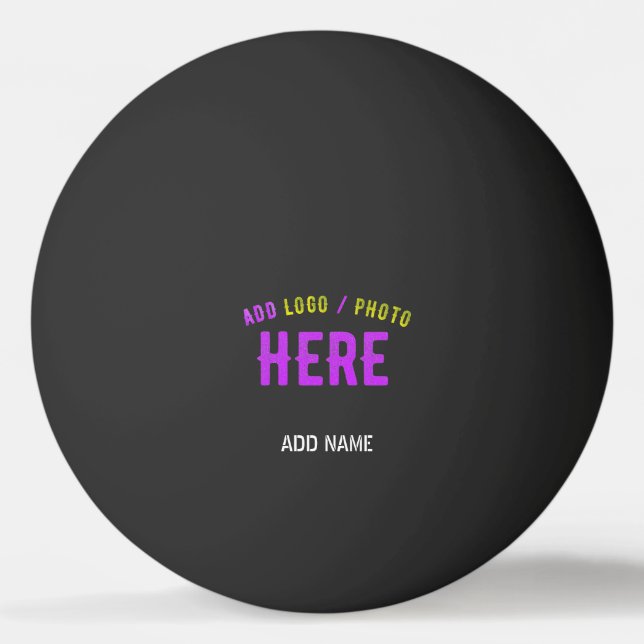 PELOTA DE PING PONG PERSONALIZABLE MODERNO ESTILO NEGRO VERIFICADO MAR (Anverso)