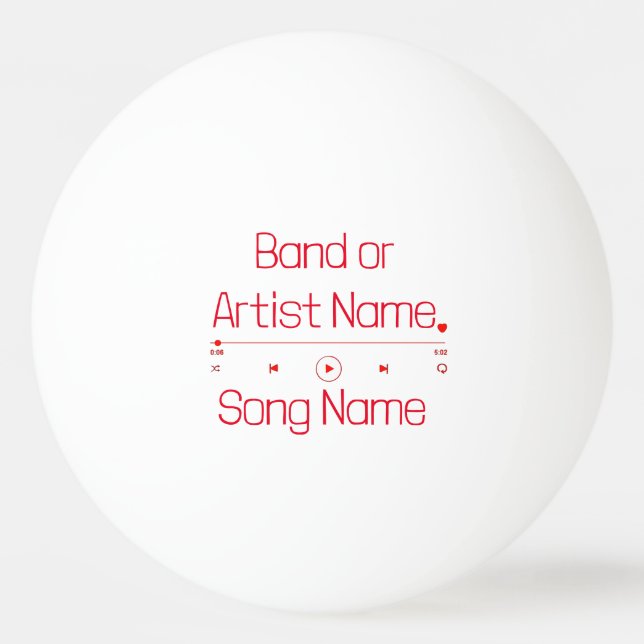 Pelota De Ping Pong Personalizable tu música favorita (Anverso)