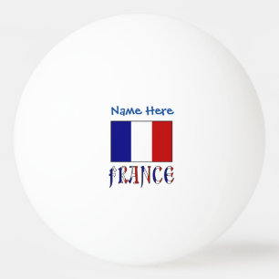 Pelota De Ping Pong Personalización azul de la bandera francesa