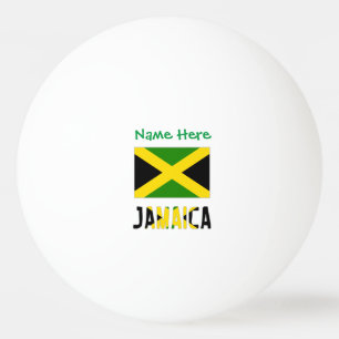 Pelota De Ping Pong Personalización verde de Jamaica y la bandera de J