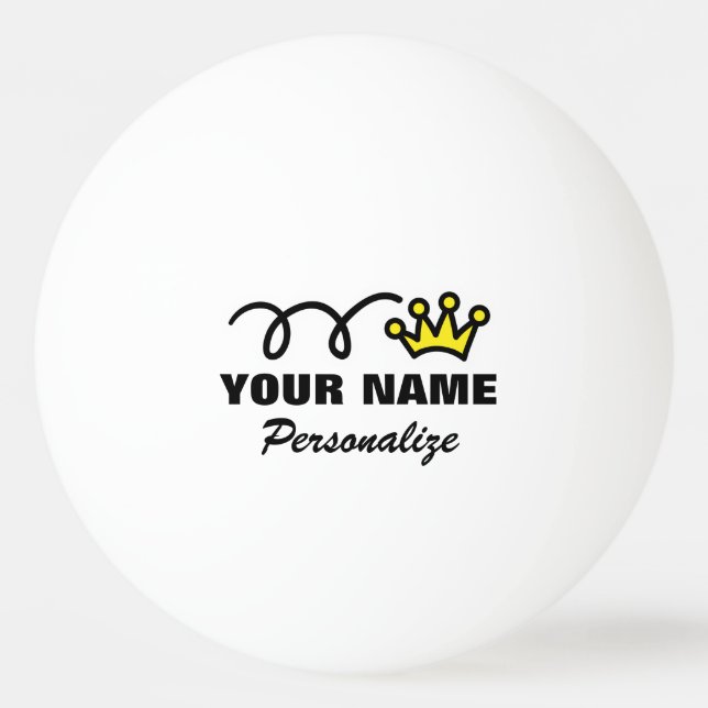 Pelota de ping pong personalizada con corona para  (Anverso)