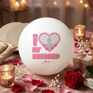 Pelota De Ping Pong Personalizado Amo a mi esposo – Agregar foto y nom