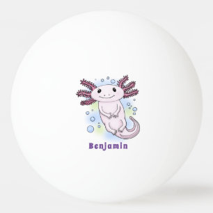 Pelota De Ping Pong Personalizado axolotópico rosa adorable