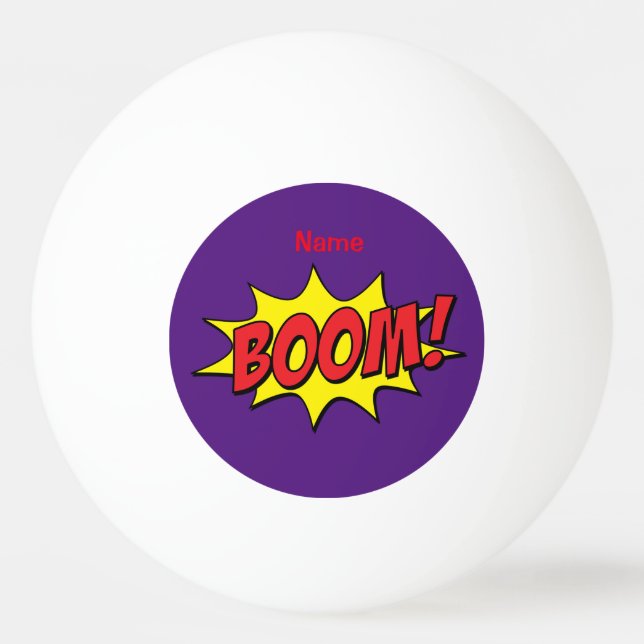 Pelota De Ping Pong Personalizado Boom Thunder_Cove (Anverso)