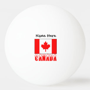Pelota De Ping Pong Personalizado Canadá y Bandera Canadiense 