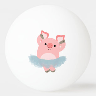 Pelota De Ping Pong Personalizado Cute Ballerina Pig Ping Pong Ball