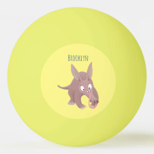 Pelota De Ping Pong Personalizado de aardvark gracioso