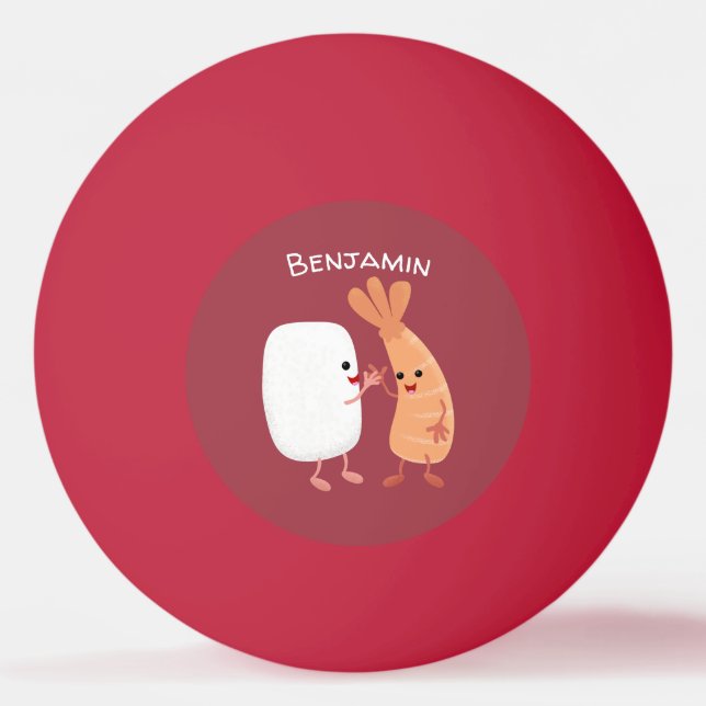 Pelota De Ping Pong Personalizado de amigos de la pradera de arroz dul (Anverso)