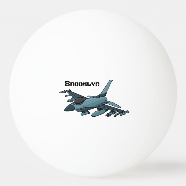 Pelota De Ping Pong Personalizado de avión de combate militar (Anverso)