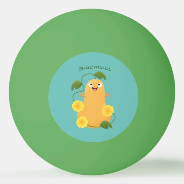 Pelota De Ping Pong Personalizado de calabaza de calabaza de marihuana (Anverso)