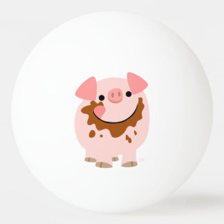 Pelota De Ping Pong Personalizado de chocolate lindo Cerdo Ping Pong B