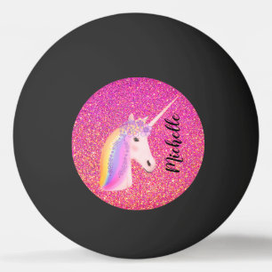 Pelota De Ping Pong Personalizado de fantasía arcoiris del Purpurina 