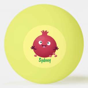 Pelota De Ping Pong Personalizado de frutas pomegranadas alegres