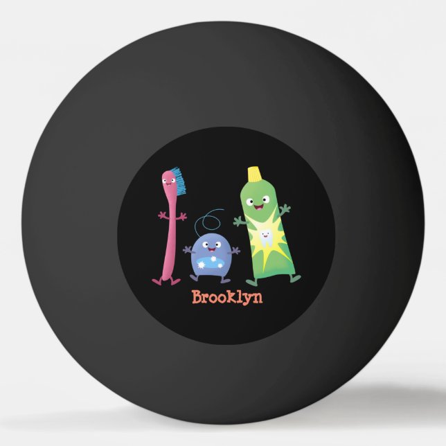 Pelota De Ping Pong Personalizado de hilo dental de cepillo de dientes (Anverso)