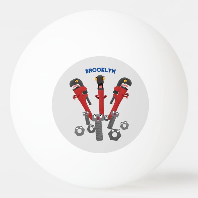 Pelota De Ping Pong Personalizado de humor de herramientas monstruosas (Anverso)