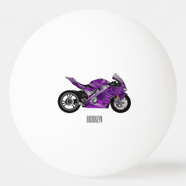 Pelota De Ping Pong Personalizado de motocicleta Purple (Anverso)