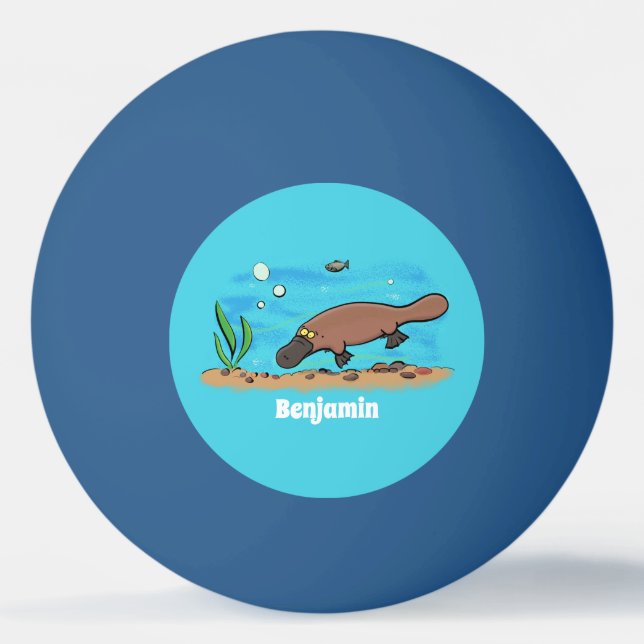 Pelota De Ping Pong Personalizado de natación de Platypus Cute (Anverso)