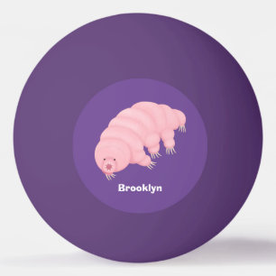 Pelota De Ping Pong Personalizado de oso de agua tardígrado rosa y sua