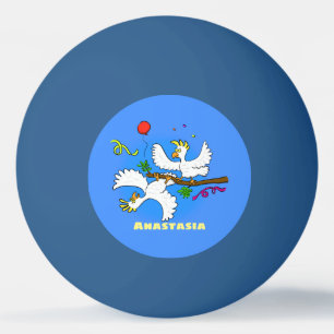Pelota De Ping Pong Personalizado de pájaros de cacatúa graciosa