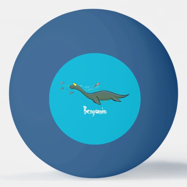 Pelota De Ping Pong Personalizado de plesiosaurios monstruo del mar (Anverso)