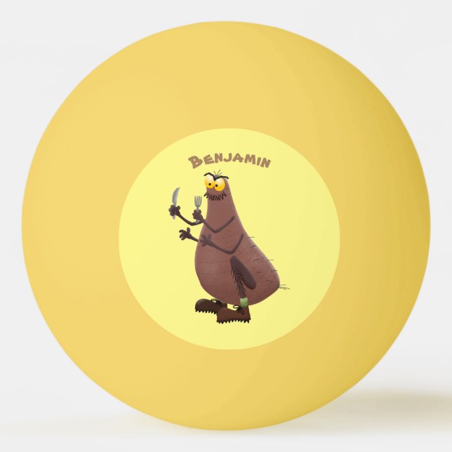 Pelota De Ping Pong Personalizado de pulgas fea hambrienta (Anverso)