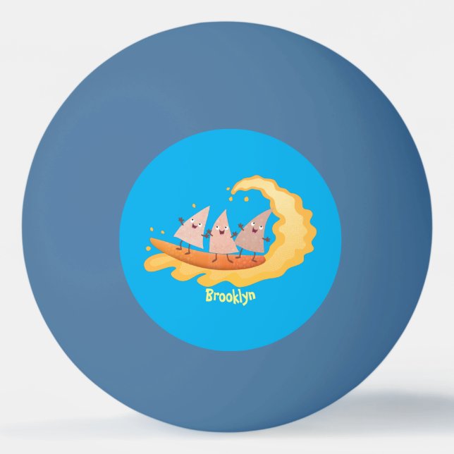 Pelota De Ping Pong Personalizado de surf con chips de maíz de nachos (Anverso)