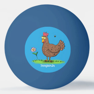 Pelota De Ping Pong Personalizado divertido de pollo rústico y caprich