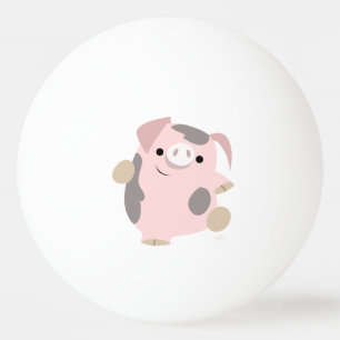 Pelota De Ping Pong Personalizado lindo bailando canto de cerdo Ping P