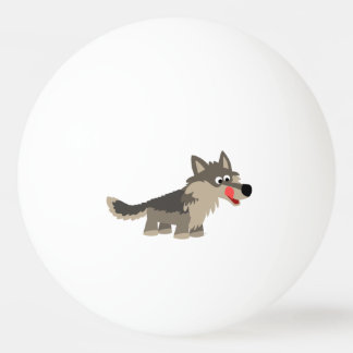 Pelota De Ping Pong Personalizado lindo Hungry Wolf Ping Pong Ball