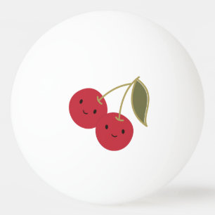 Pelota De Ping Pong Personalizado lindo sonriendo cerezas Kawaii