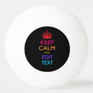 Pelota De Ping Pong Personalizado MANTENGA TRANQUILO Y corrija el